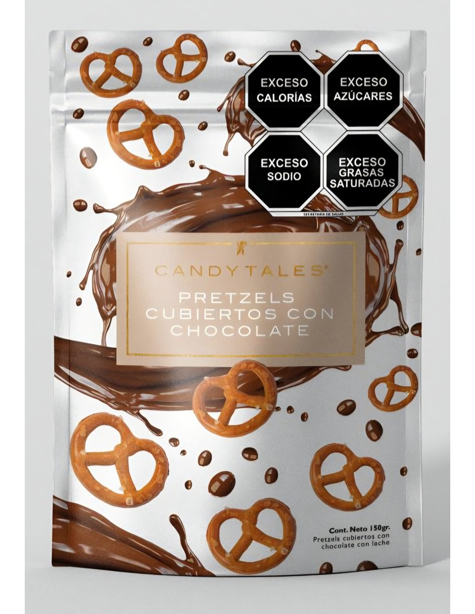 Pretzels cubiertos de chocolate con leche 150 g