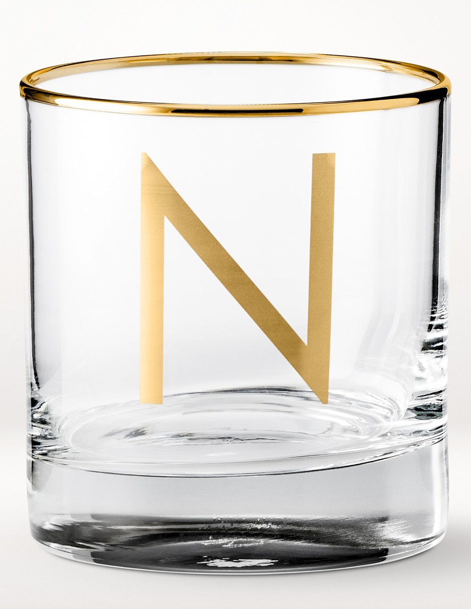Vaso cocktail Monogram N de vidrio 1
