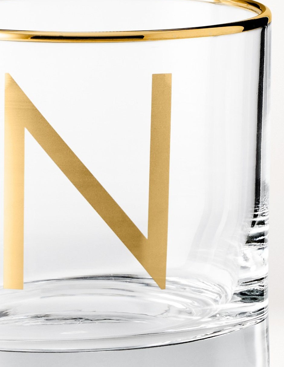 Vaso cocktail Monogram N de vidrio 3