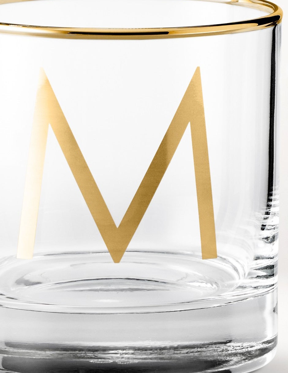 Vaso cocktail Monogram M de vidrio 3