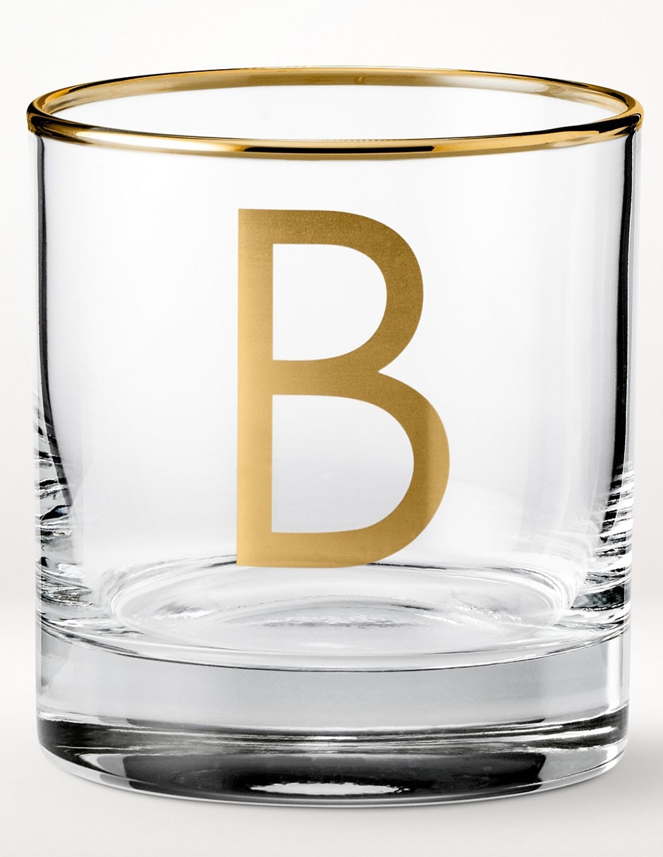 Vaso cocktail Monogram B de vidrio 1