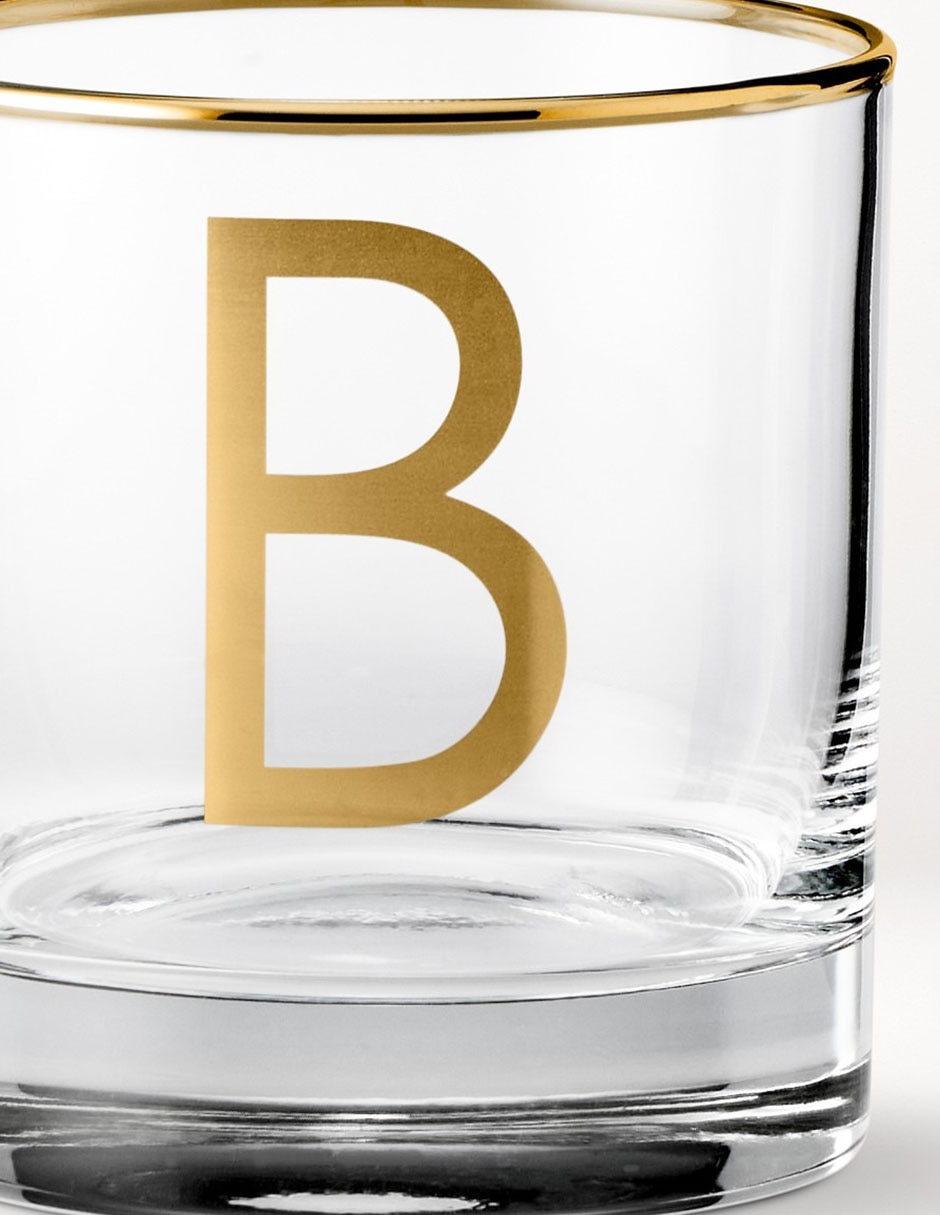 Vaso cocktail Monogram B de vidrio 3
