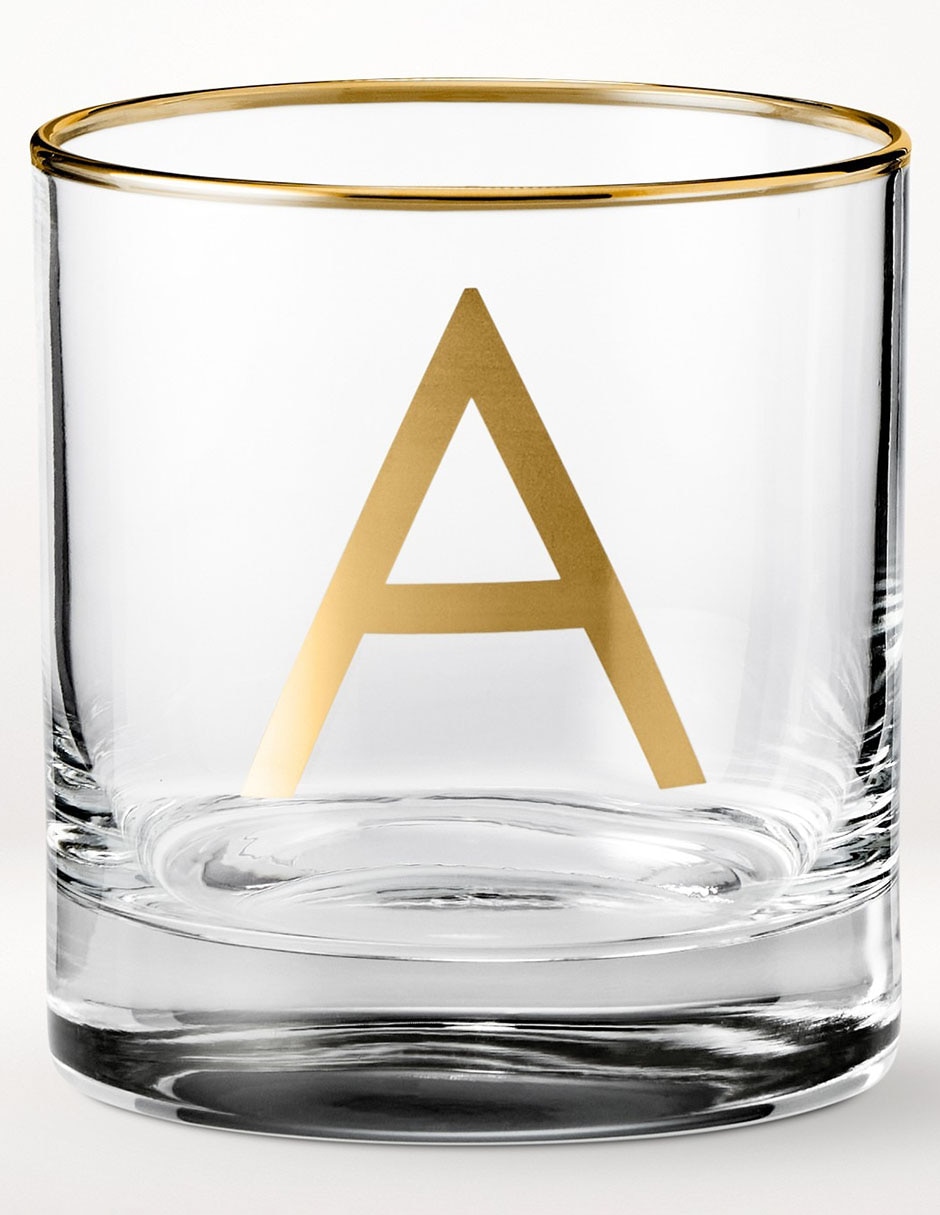 Vaso cocktail Monogram A de vidrio