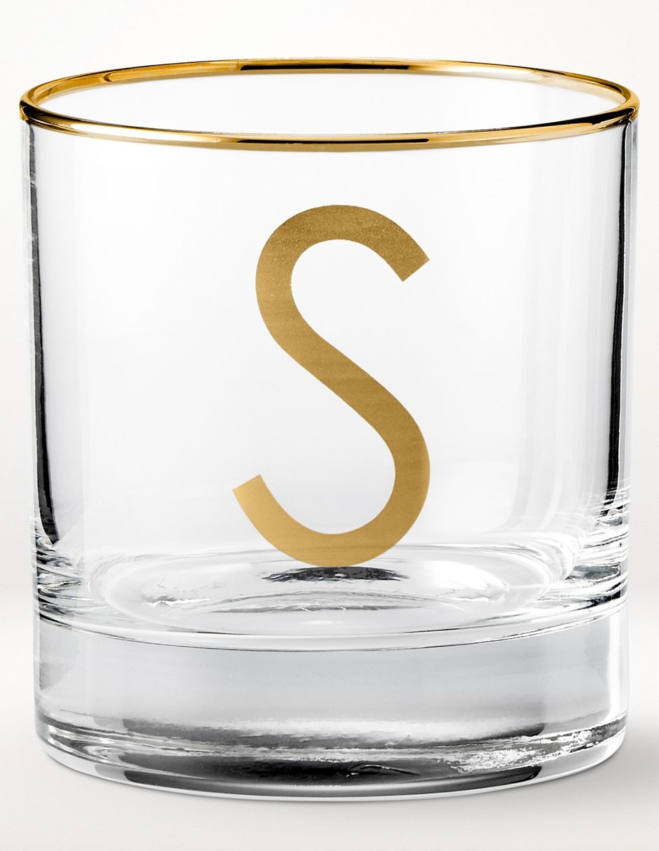 Vaso cocktail Monogram S de vidrio 1