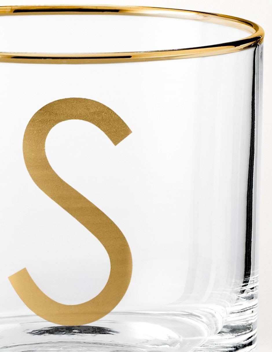 Vaso cocktail Monogram S de vidrio 3