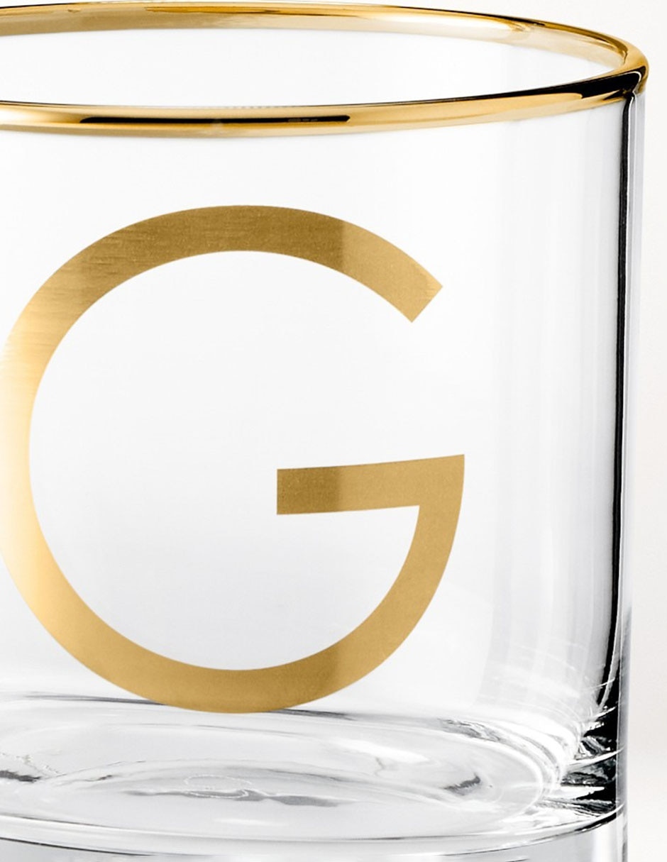 Vaso cocktail Monogram G de vidrio 3