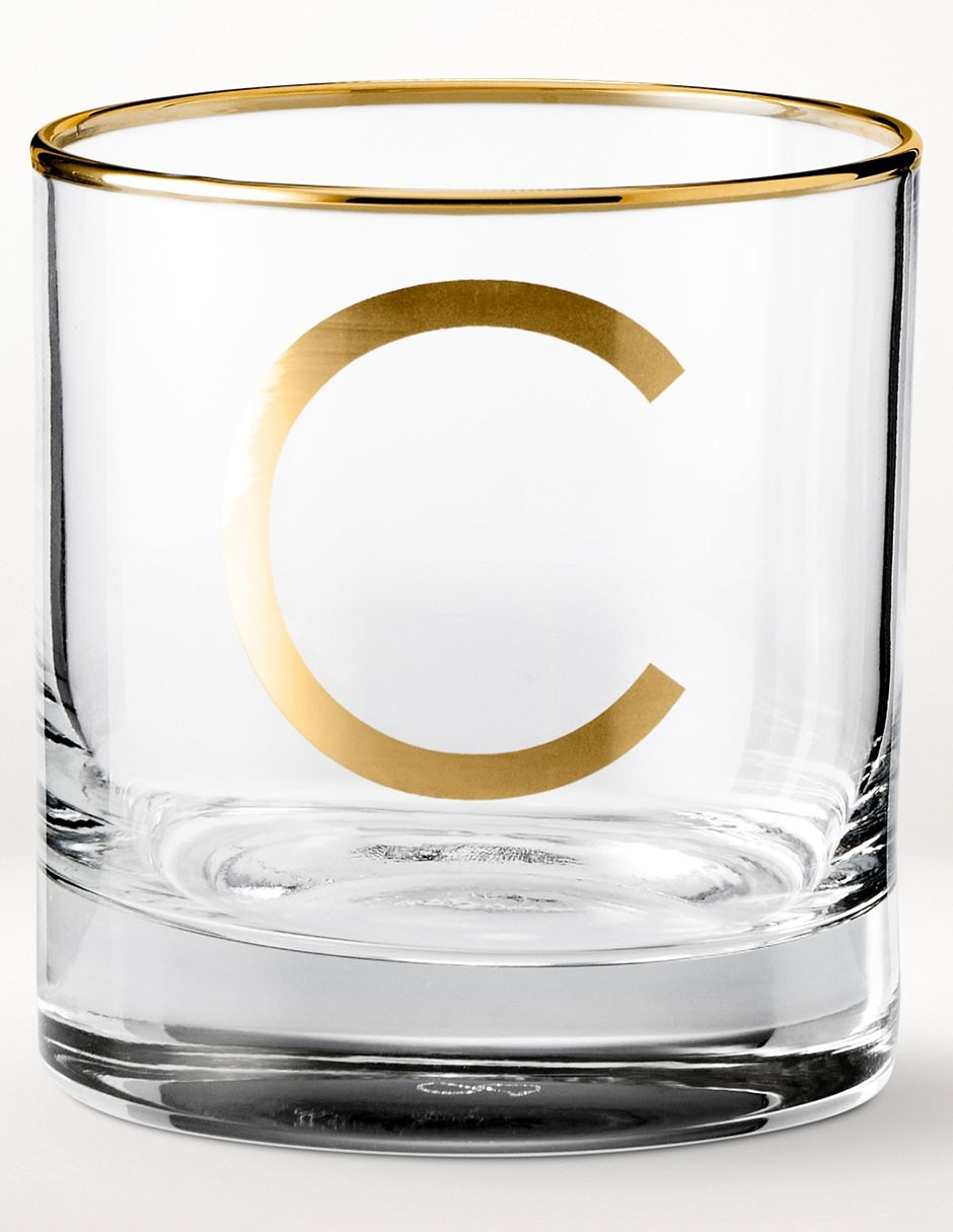 Vaso cocktail Monogram C de vidrio 1