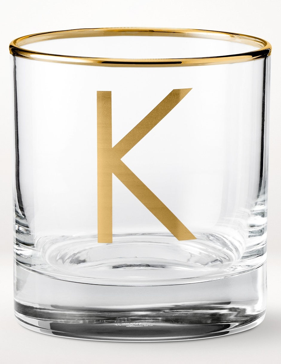 Vaso cocktail Monogram K de vidrio 1