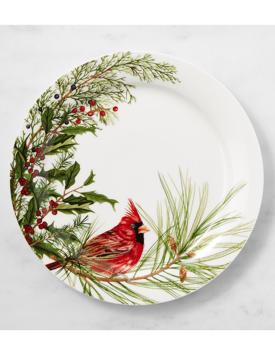 Plato trinche Woodland Berry de porcelana