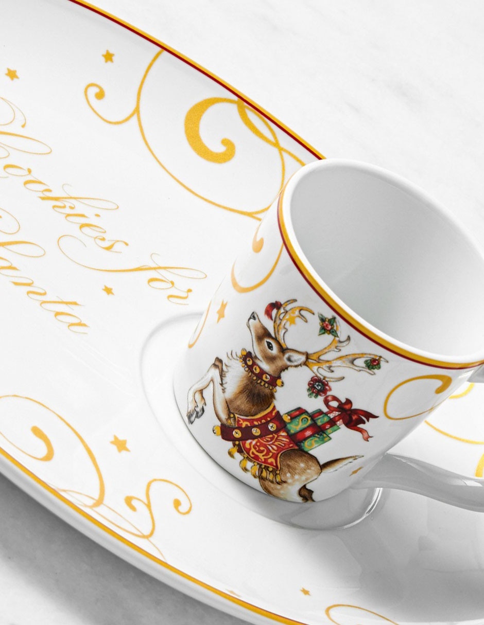 Charola Twas the Night Before Christmas de porcelana 3