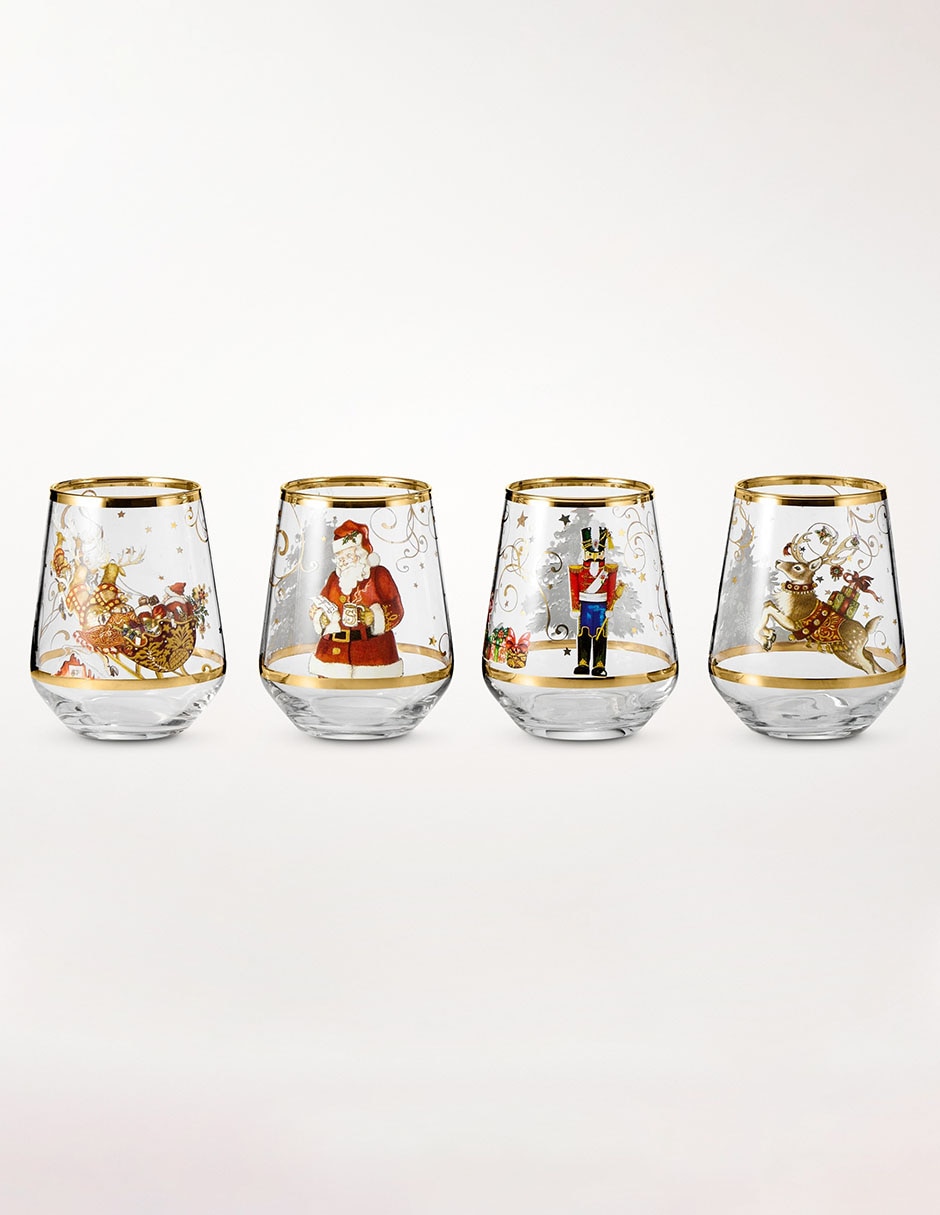 Set de vasos para agua Twas The Night de vidrio con 4 piezas Set de vasos para agua Twas The Night de vidrio con 4 piezas