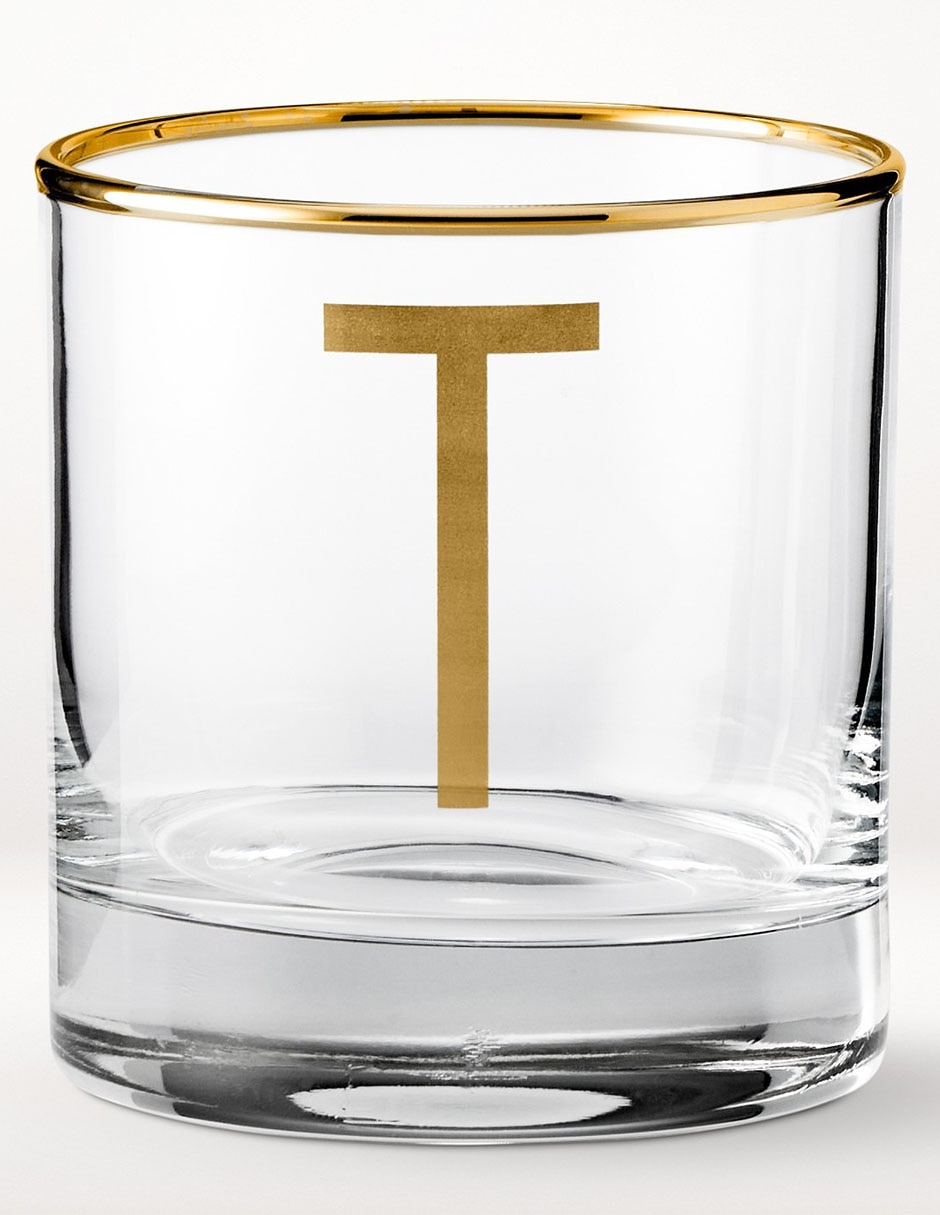 Vaso cocktail Monogram T de vidrio 1