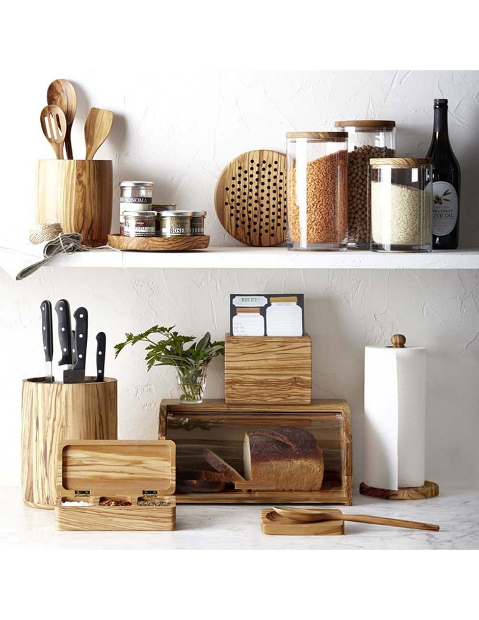 Porta cubiertos Olivewood de madera