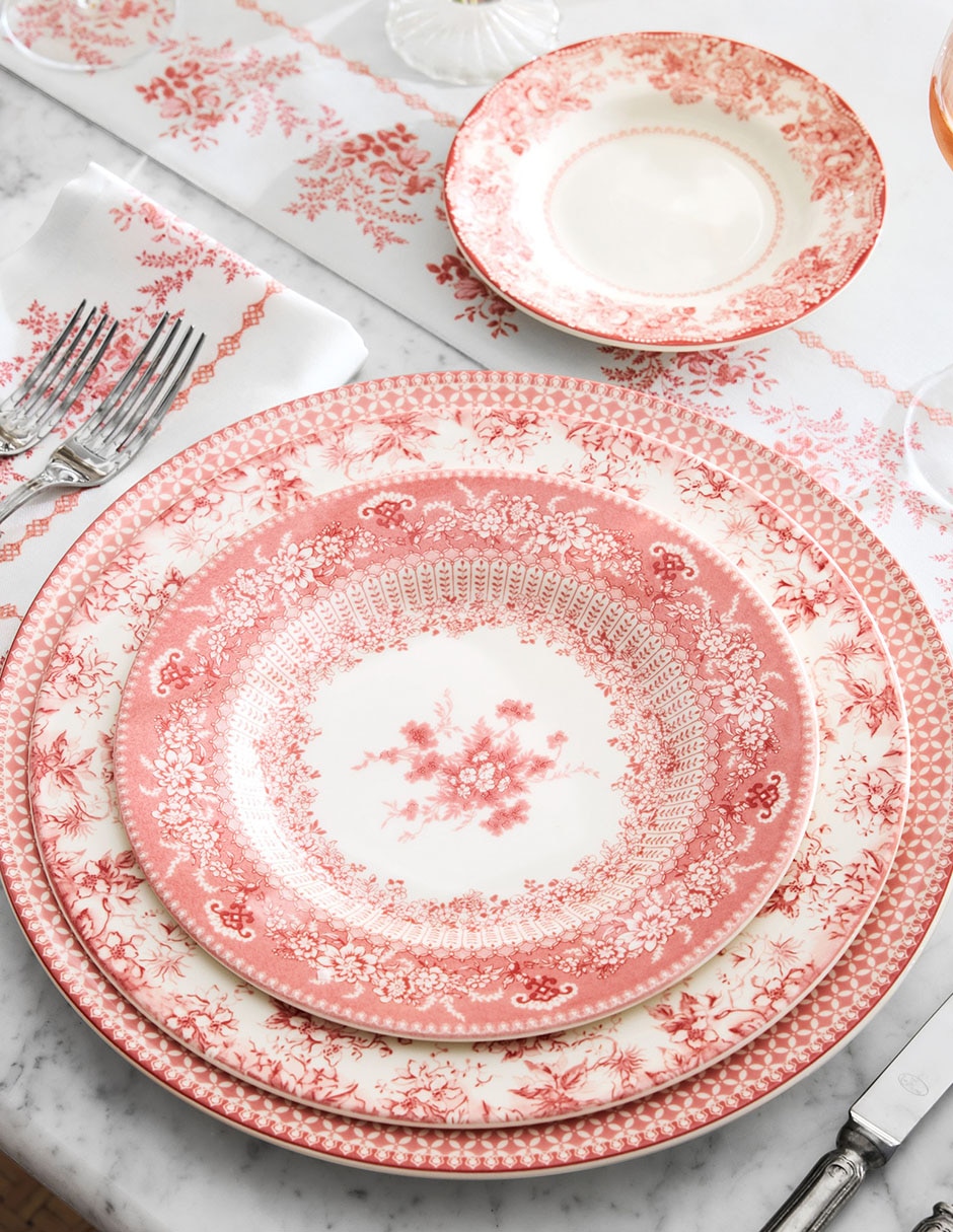 Set platos ensalada English Floral de cerámica 4 piezas Set platos ensalada English Floral de cerámica 4 piezas