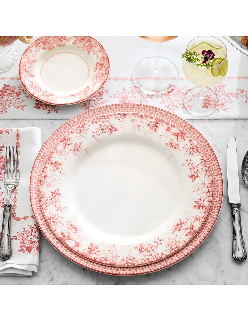 Set platos trinche English Floral de cerámica 4 piezas Set platos trinche English Floral de cerámica 4 piezas