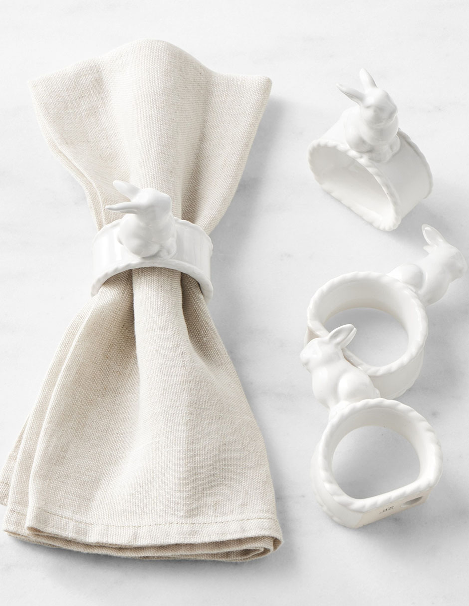 Set aro servilleta sculptural bunny