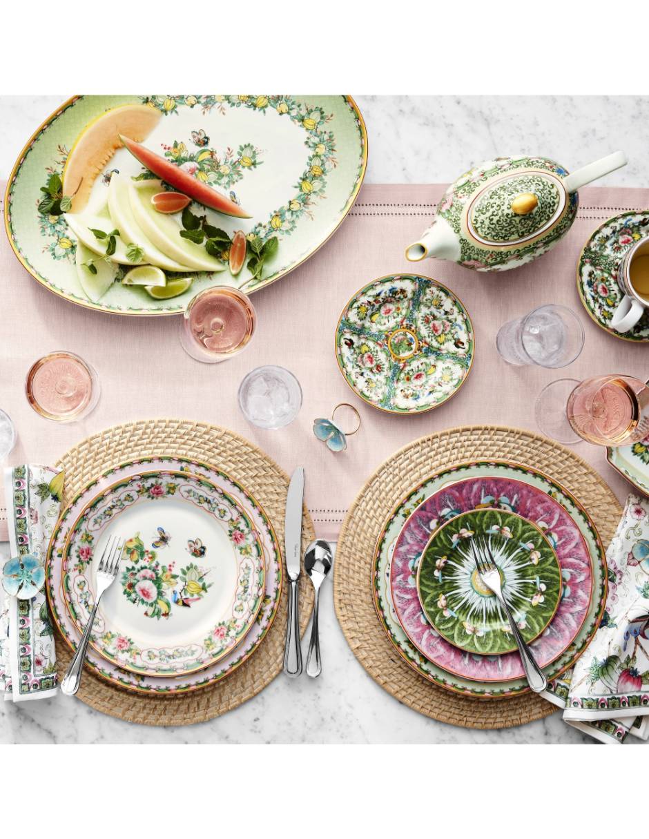 Set platos ensalada Rose de porcelana 4 piezas 5