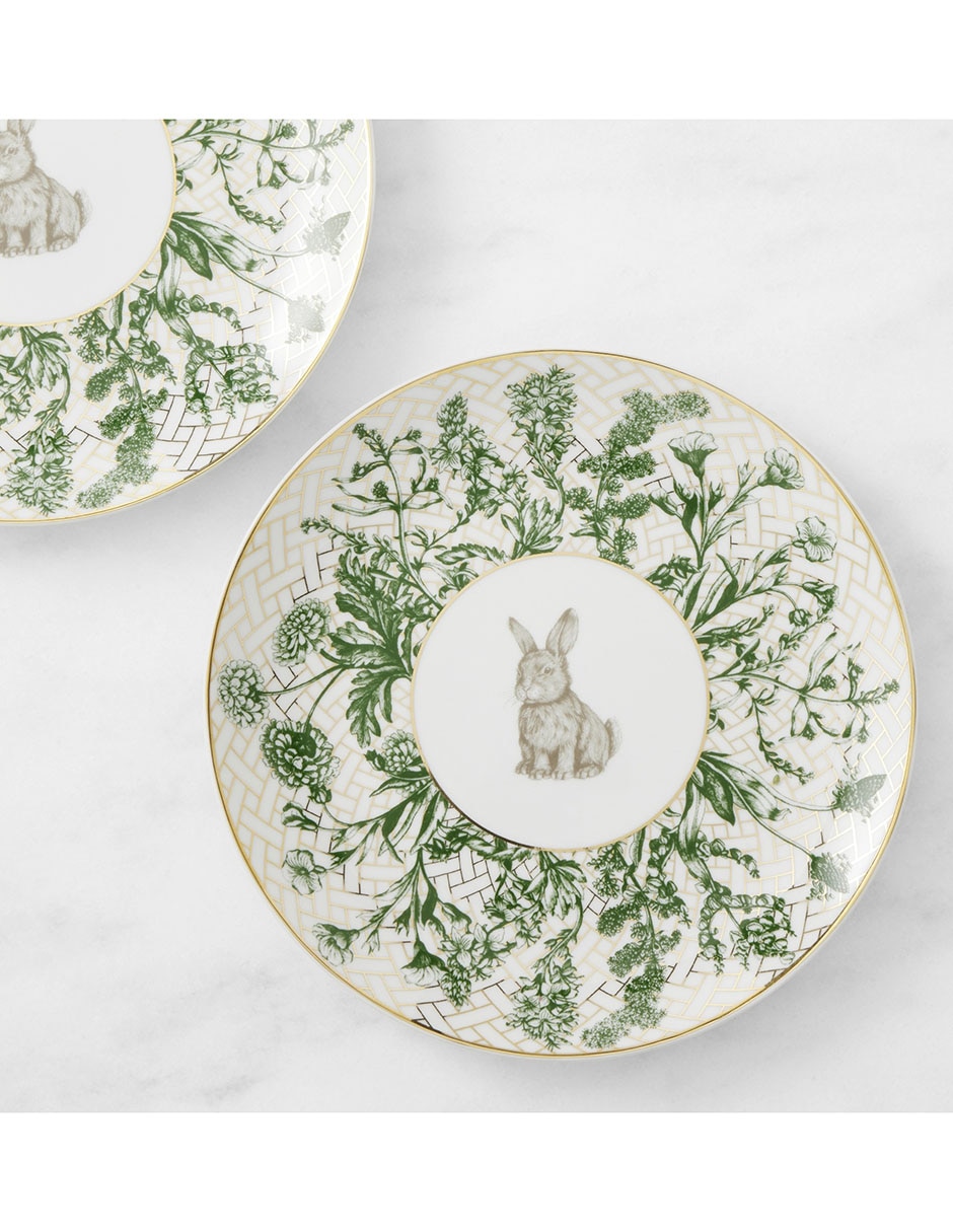 Set platos ensalada Garden Lattice de porcelana 4 piezas