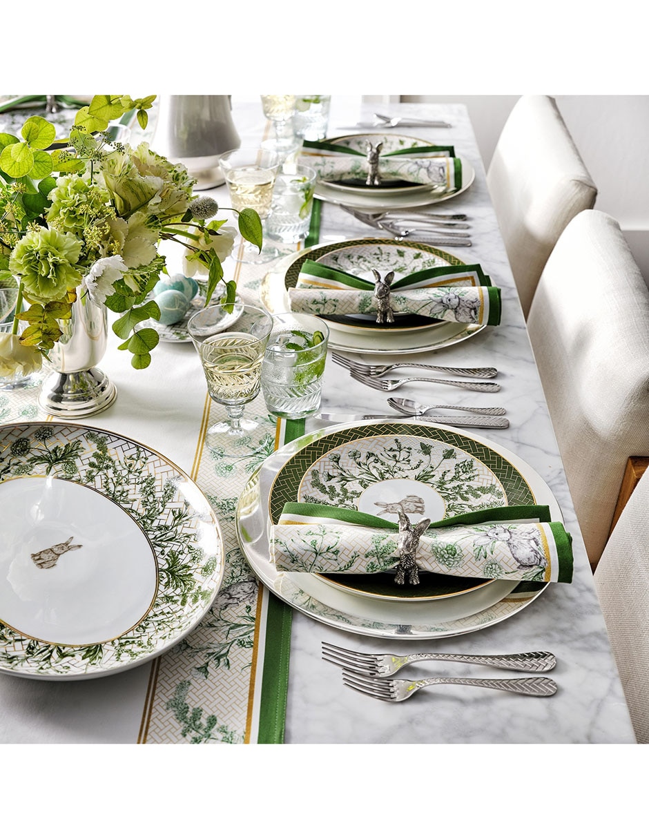 Set platos ensalada Garden Lattice de porcelana 4 piezas 3