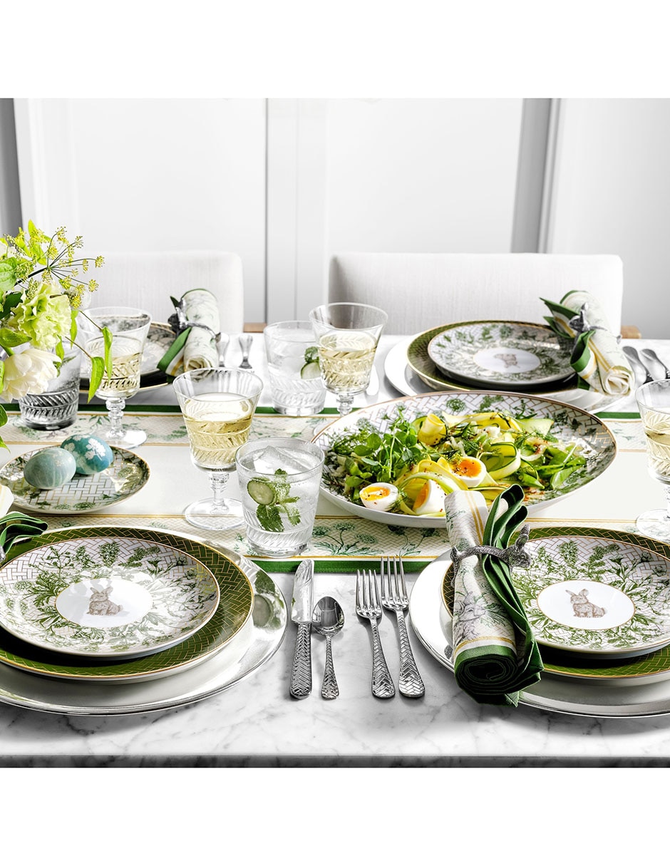 Set platos ensalada Garden Lattice de porcelana 4 piezas 4