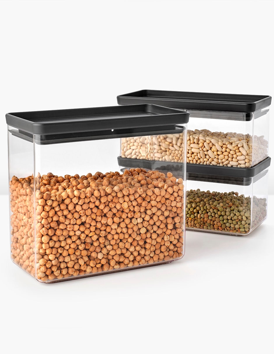 Set contenedores Brabantia Tasty de acrílico 3 piezas
