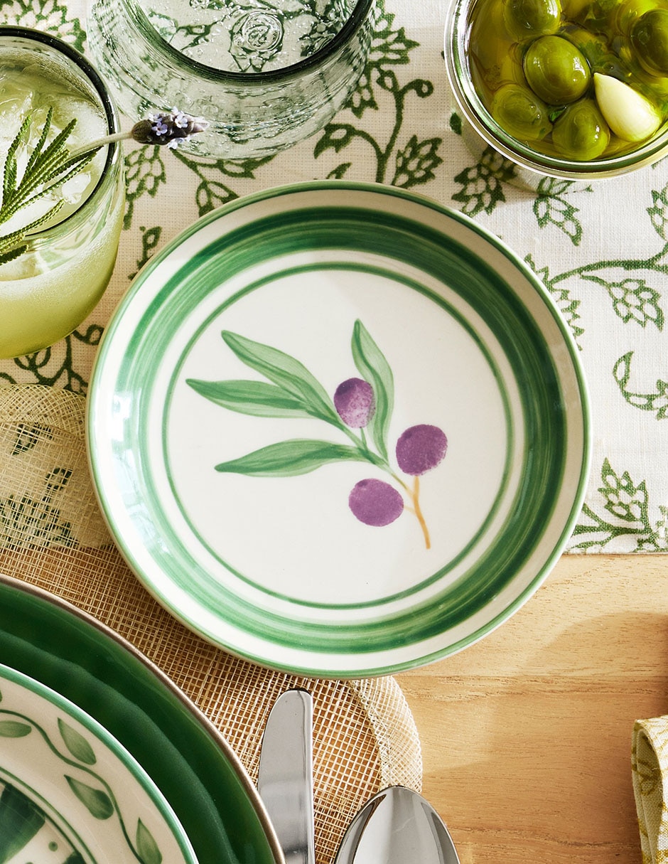 Set platos botana Provencal de cerámica 4 piezas 4