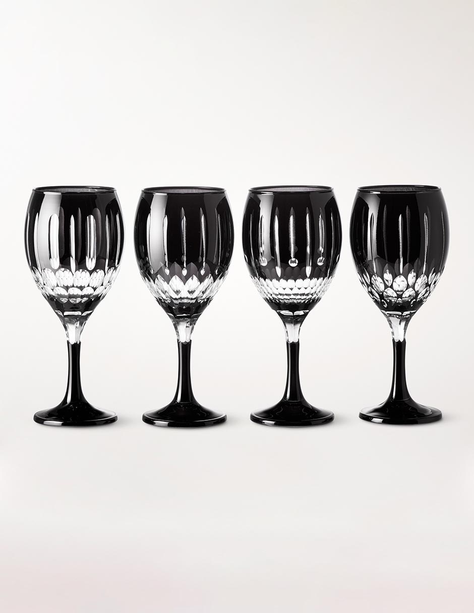 Set de copas para vino Wilshire de vidrio 4 piezas