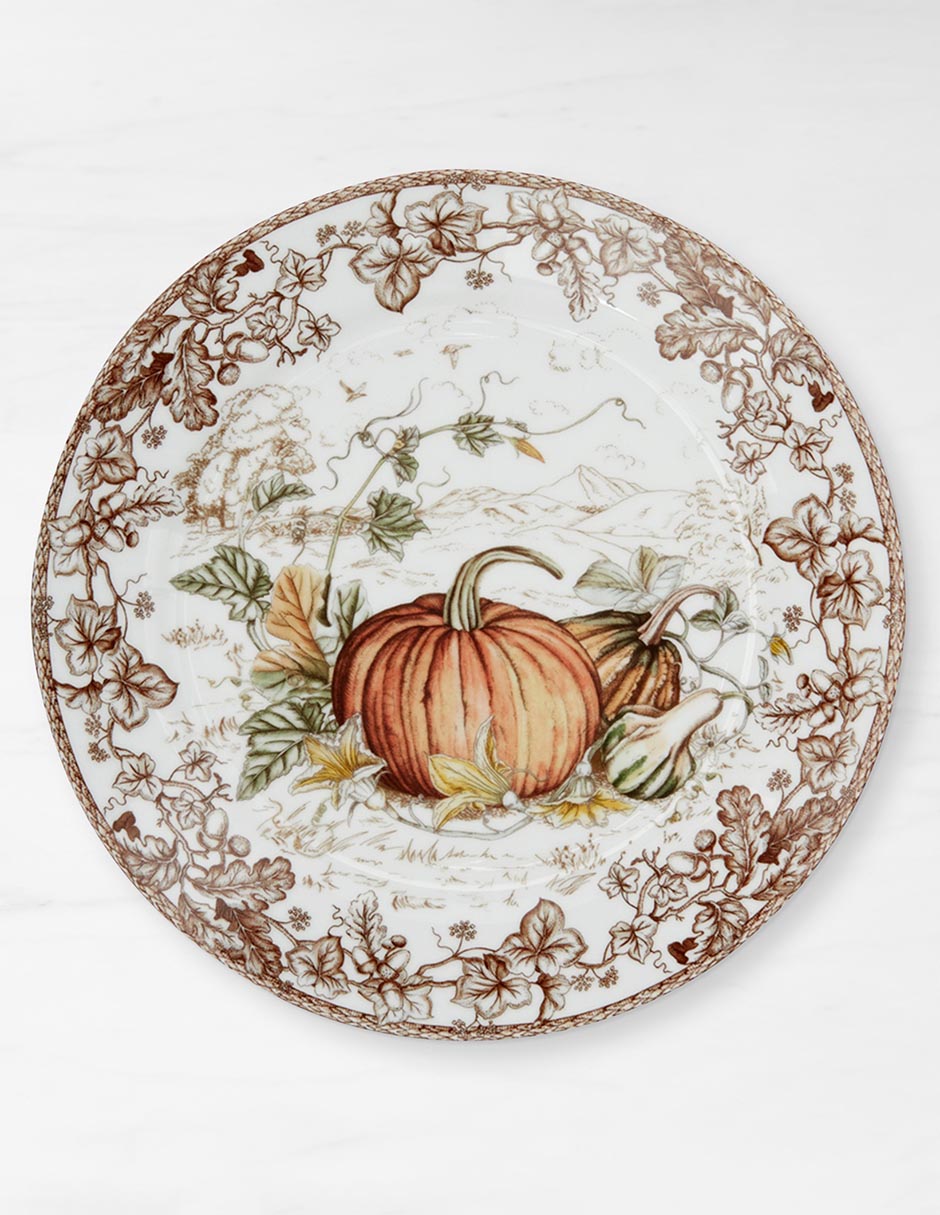 Set platos trinche Plymouth Pumpkin de porcelana 4 piezas 1