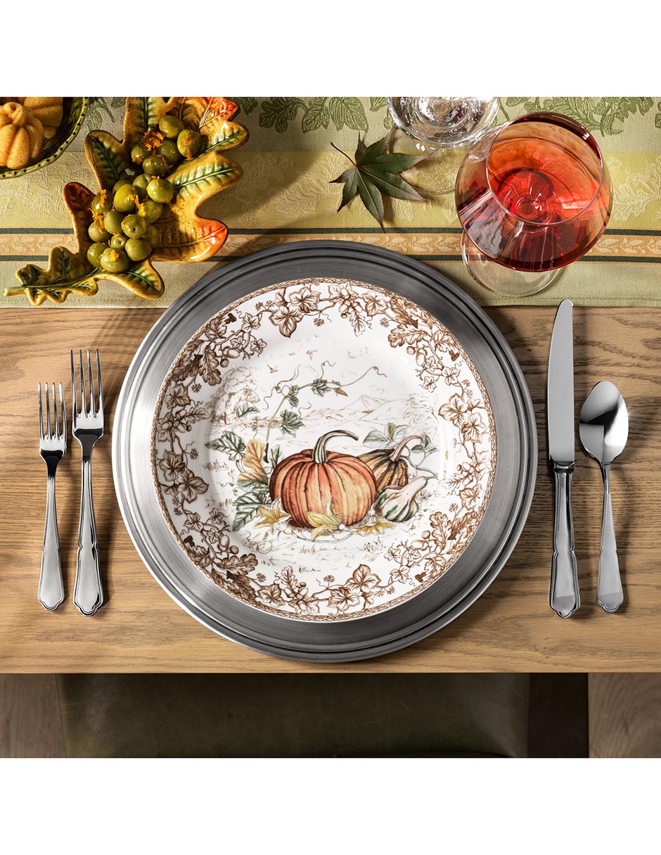 Set platos trinche Plymouth Pumpkin de porcelana 4 piezas 2