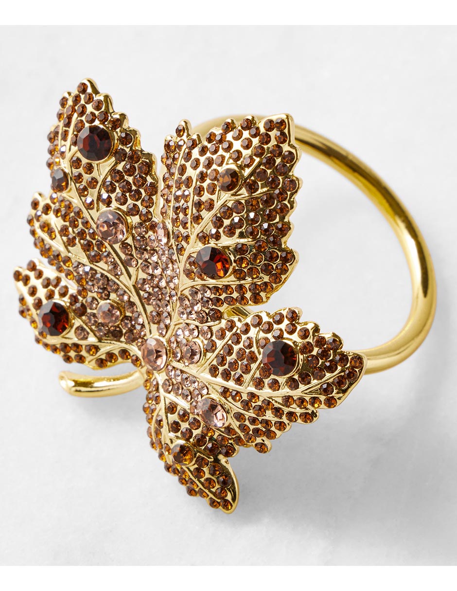 Set aro servilleta Jeweled Leaf 1