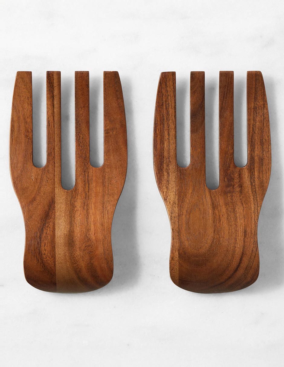 Cubiertos ensalada Acacia de madera 2 piezas 1