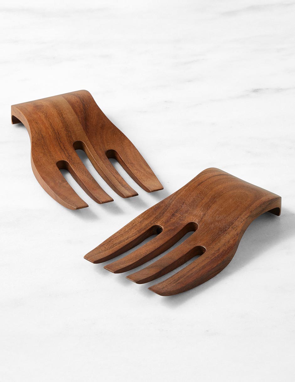 Cubiertos ensalada Acacia de madera 2 piezas 2