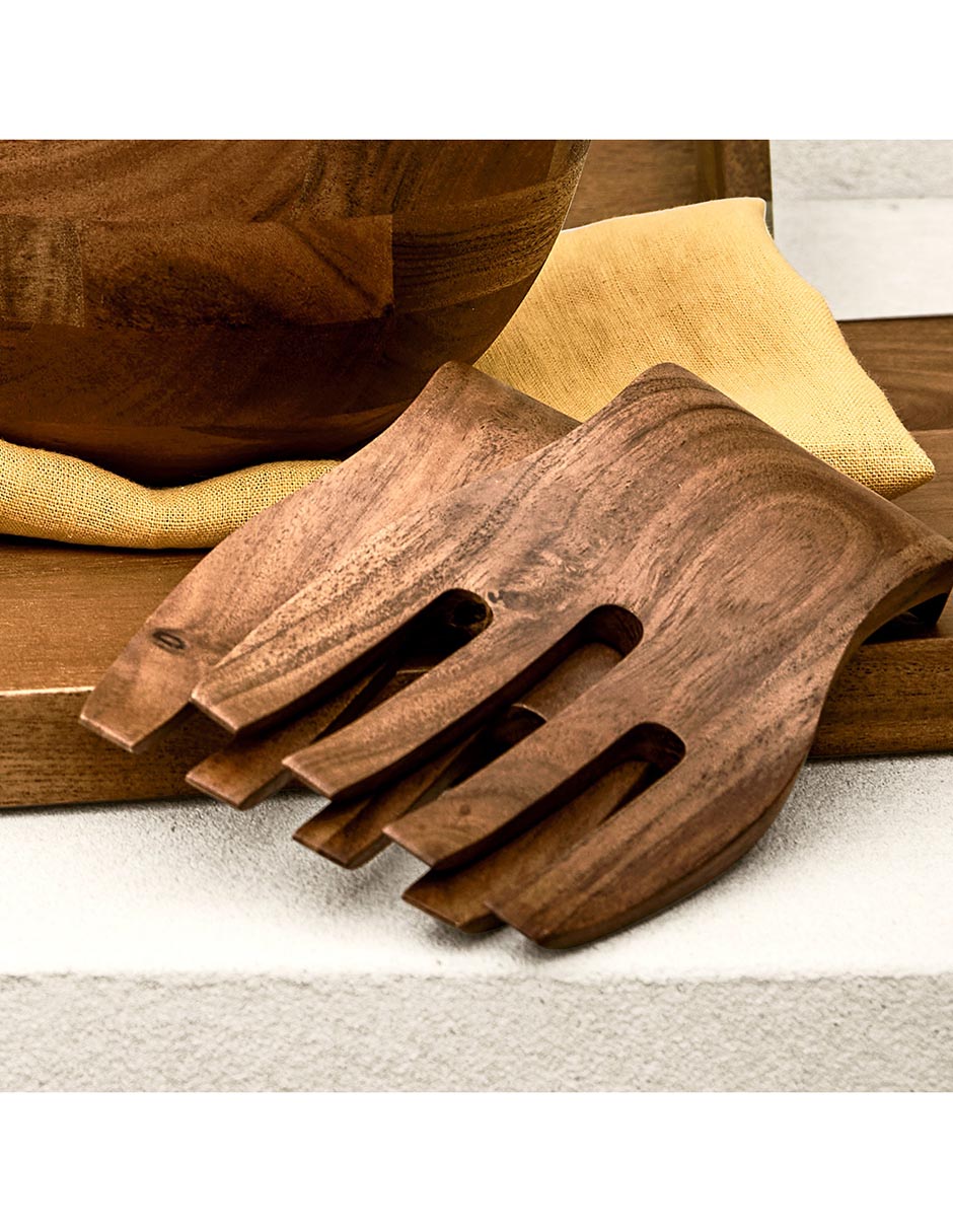 Cubiertos ensalada Acacia de madera 2 piezas 3