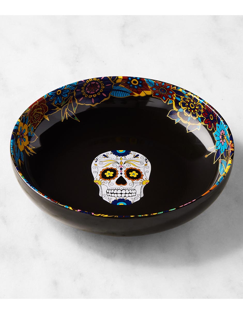Bowl Día de Muertos 4 piezas de porcelana