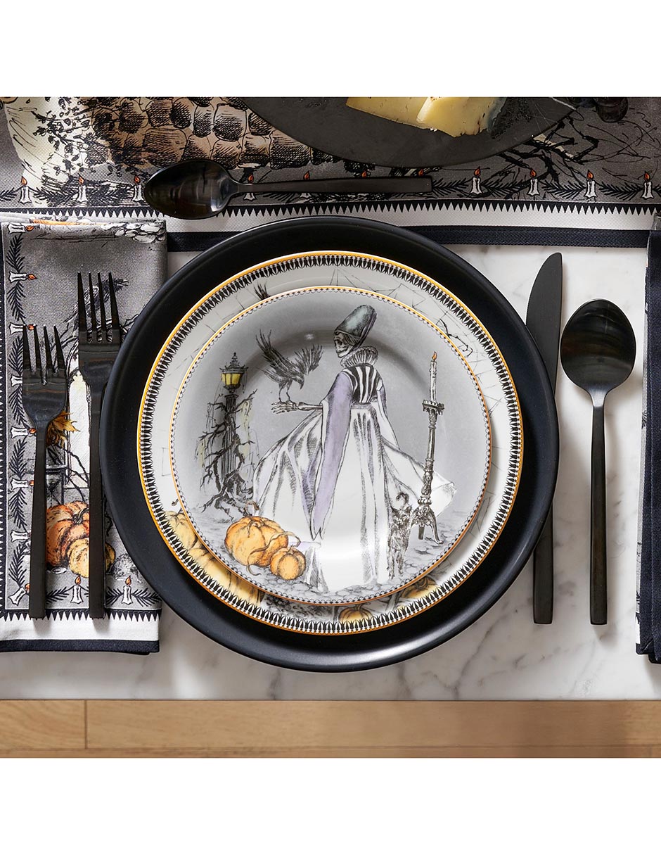 Set plato haunted hosts de porcelana 4 piezas 5