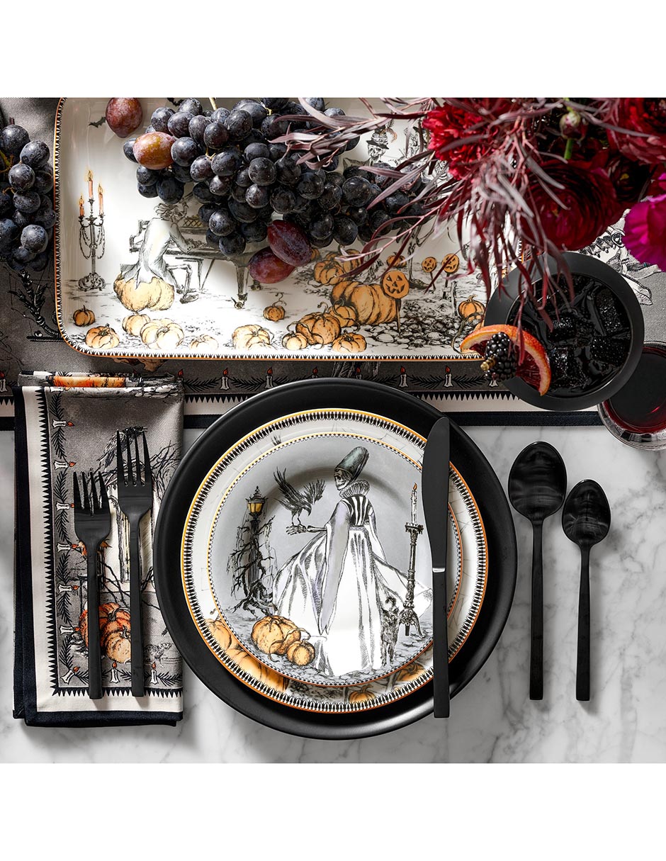 Set plato haunted hosts de porcelana 4 piezas 4