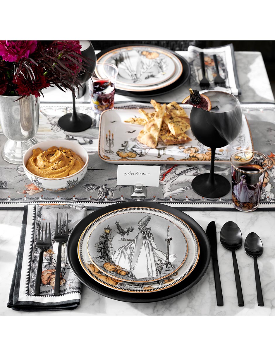 Set plato haunted hosts de porcelana 4 piezas 3