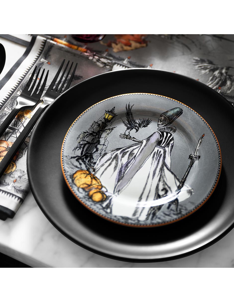 Set plato haunted hosts de porcelana 4 piezas 2