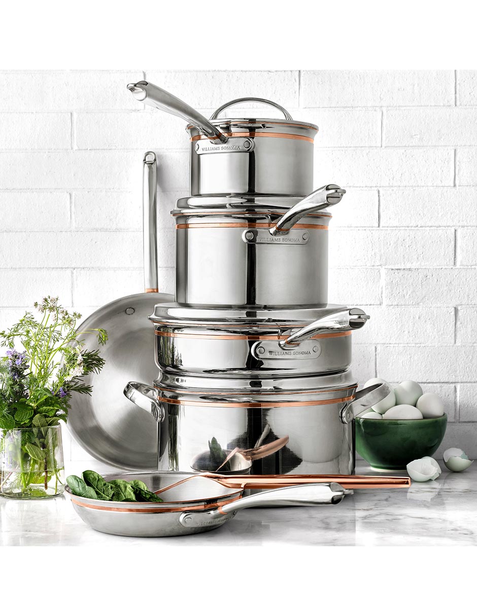 Batería de cocina Thermo-Clad de acero inoxidable 10 piezas 1