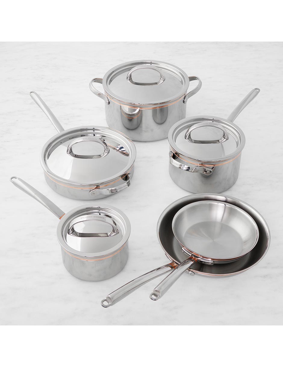 Batería de cocina Thermo-Clad de acero inoxidable 10 piezas 13