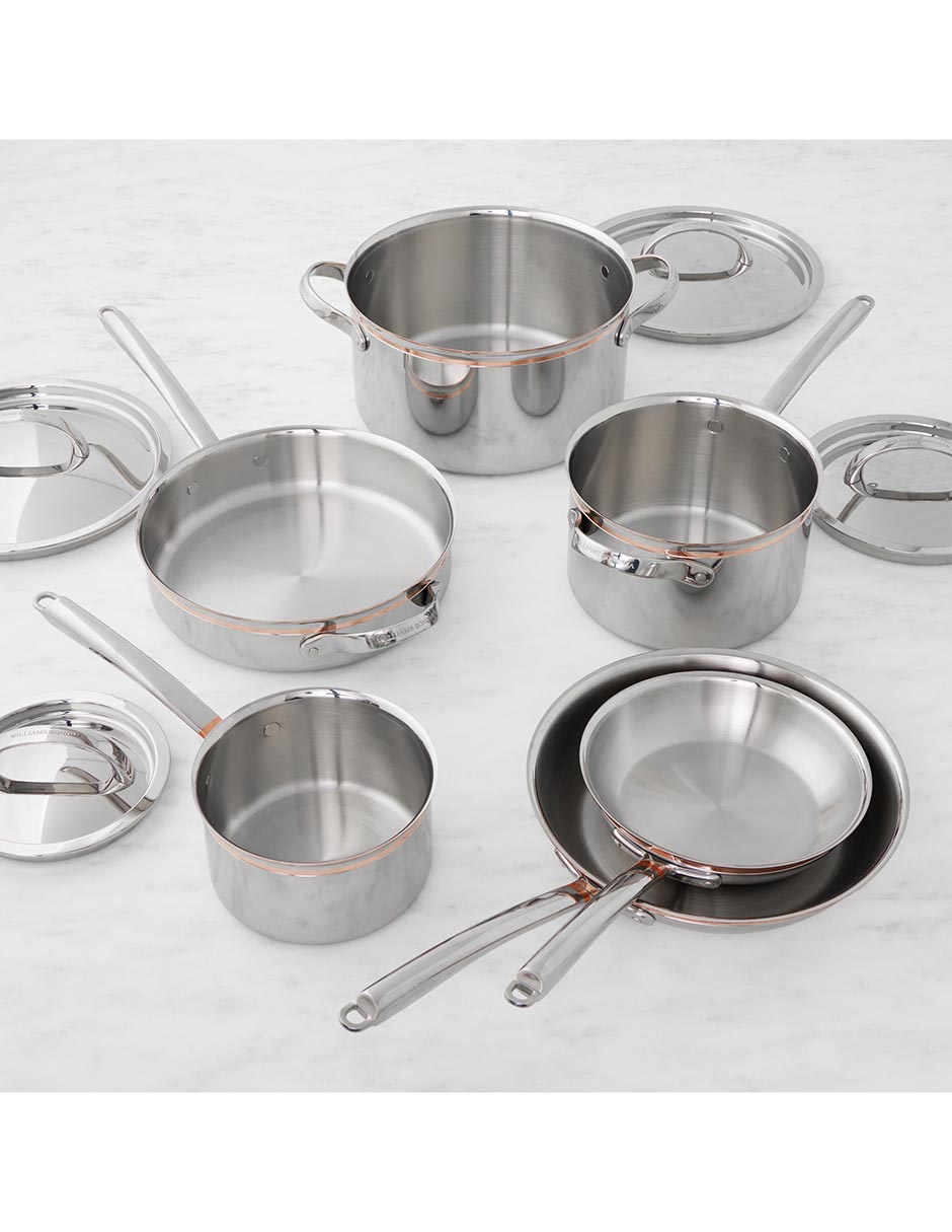 Batería de cocina Thermo-Clad de acero inoxidable 10 piezas 14