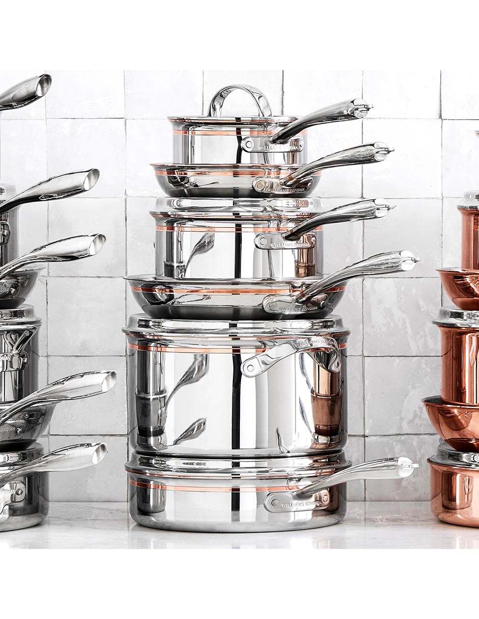 Batería de cocina Thermo-Clad de acero inoxidable 10 piezas 15