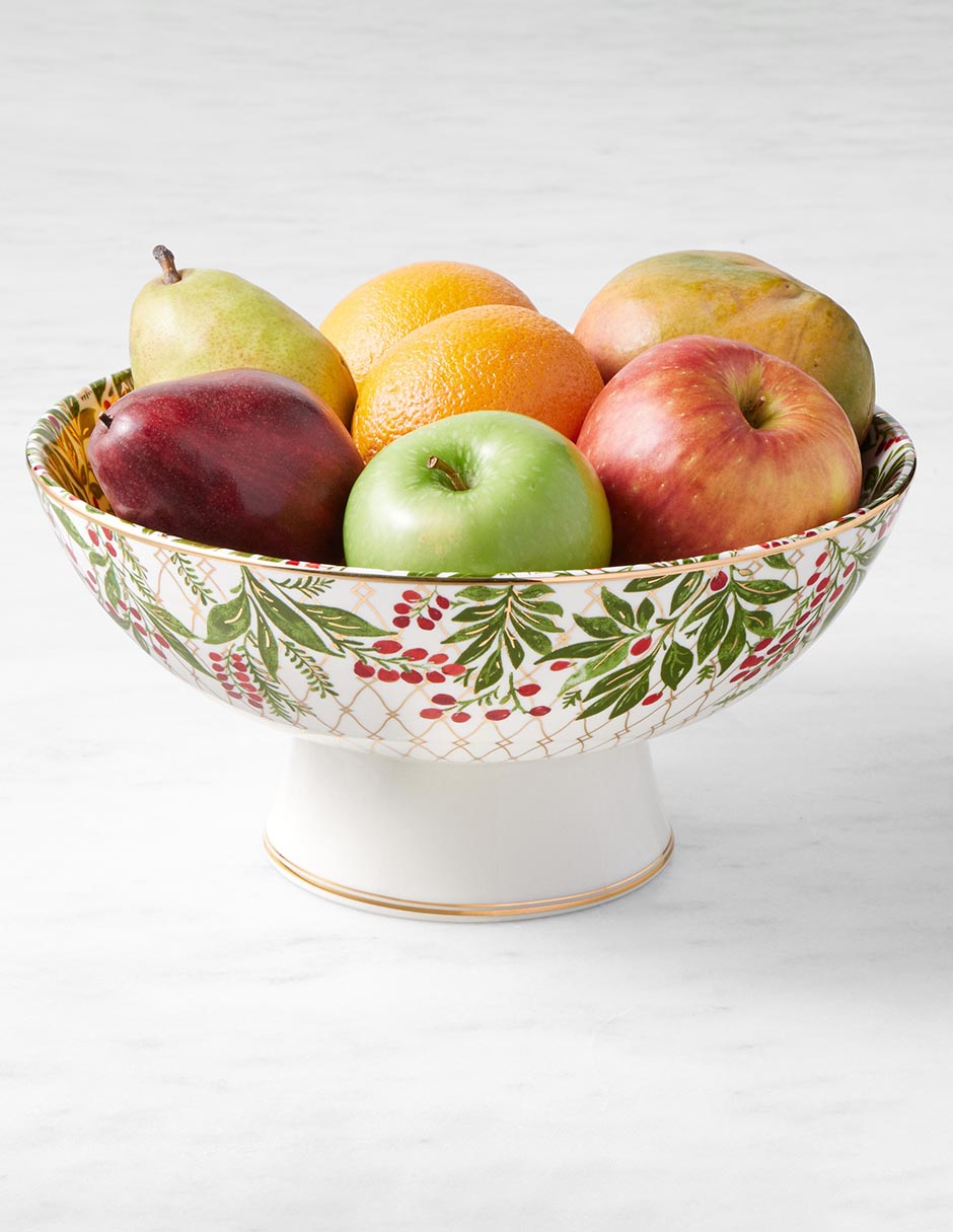 Frutero navideño Noel de porcelana 2