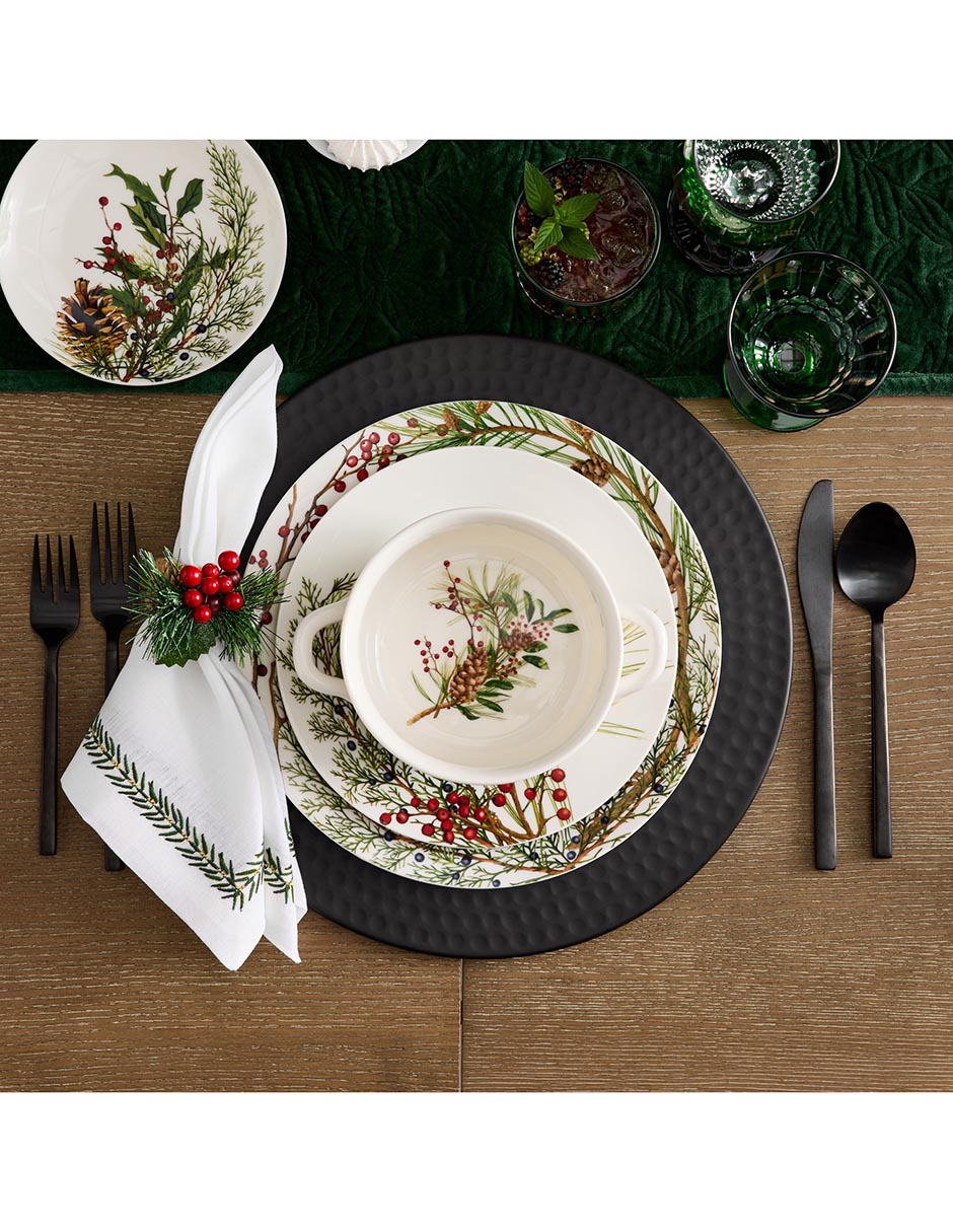 Bowl Navideño Woodland Berry de porcelana 2