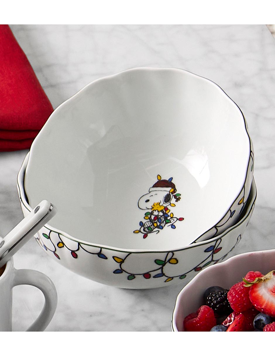 Set bowl Peanuts Charlie Brown Christmas 4 piezas de porcelana 3