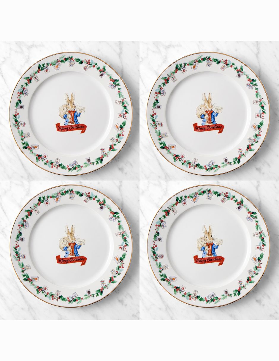 Set platos trinche Peter Rabbit de cerámica 4 piezas