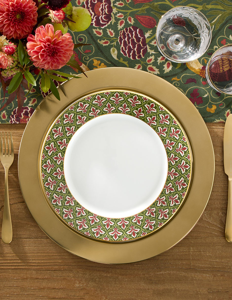 Set platos trinche Morris & Co. Essex de porcelana 4 piezas 2