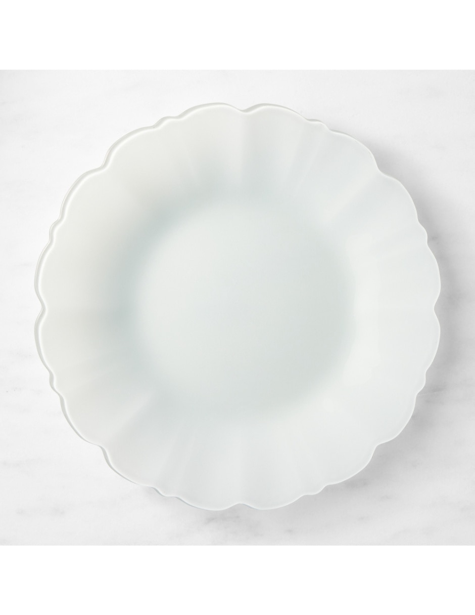 Plato base Scalloped de vidrio