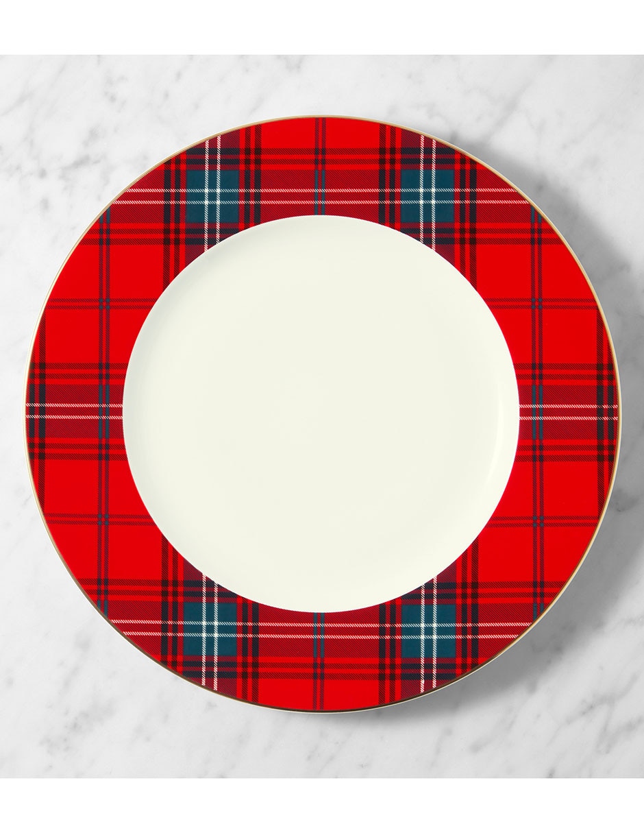 Plato trinche Tartan de porcelana