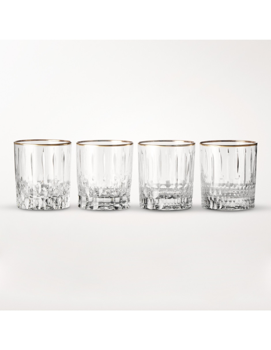 Set de vasos doble old fashion Wilshire de vidrio con 4 piezas